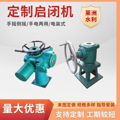 定制启闭机闸门 QLC侧摇式螺杆启闭机  QLP型直柄平推启闭机