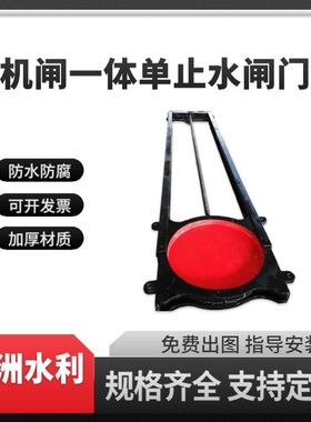 厂家供应机闸一体单止水闸门 铸铁止水机闸一体 插板渠道闸门