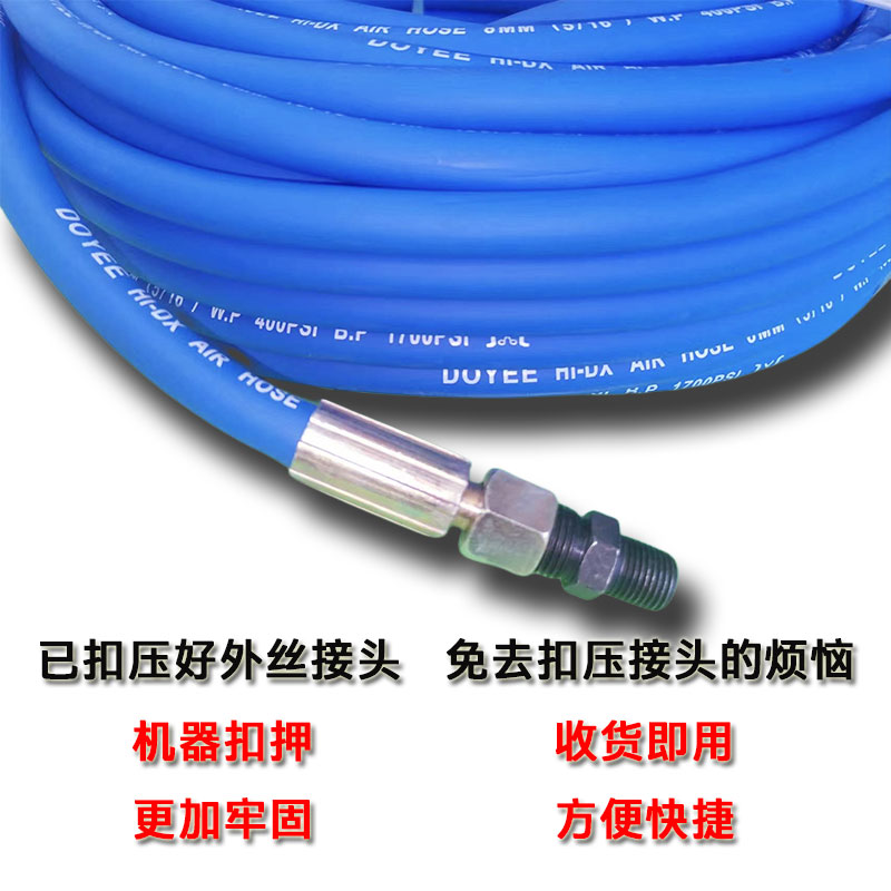 风炮管空压机气动工具软管耐磨防爆防寒高压气管喷漆气泵PC气管