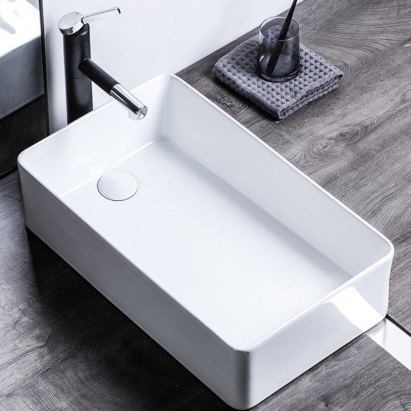 莫德卡恩MODEUCNE 极窄长型台上盆陶瓷洗手盆超窄洗脸盆竖装家用