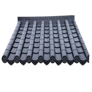 新一体仿古屋檐装饰瓦树脂单面雨棚塑料瓦门头滴水檐