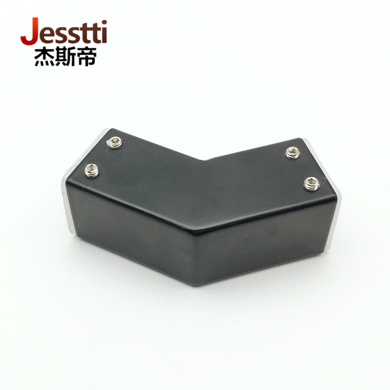 淋浴房拉杆*方管连接件黑色0不锈钢浴室玻璃固定夹法兰