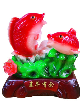 连年年有余结婚庆用品 鱼创意 电视酒柜办公客厅家居装饰