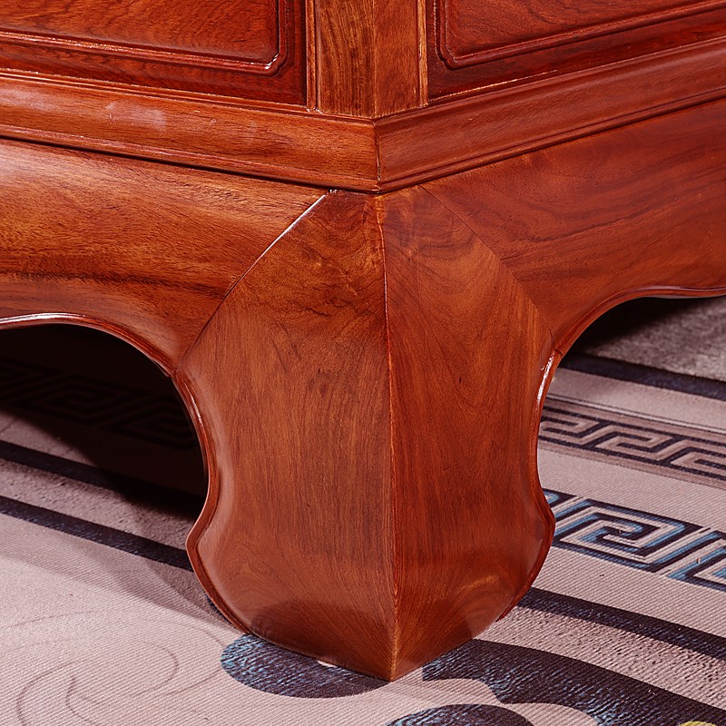 红木家具床缅甸花梨床刺猬紫檀人床实木立脚床大果紫檀床卧室