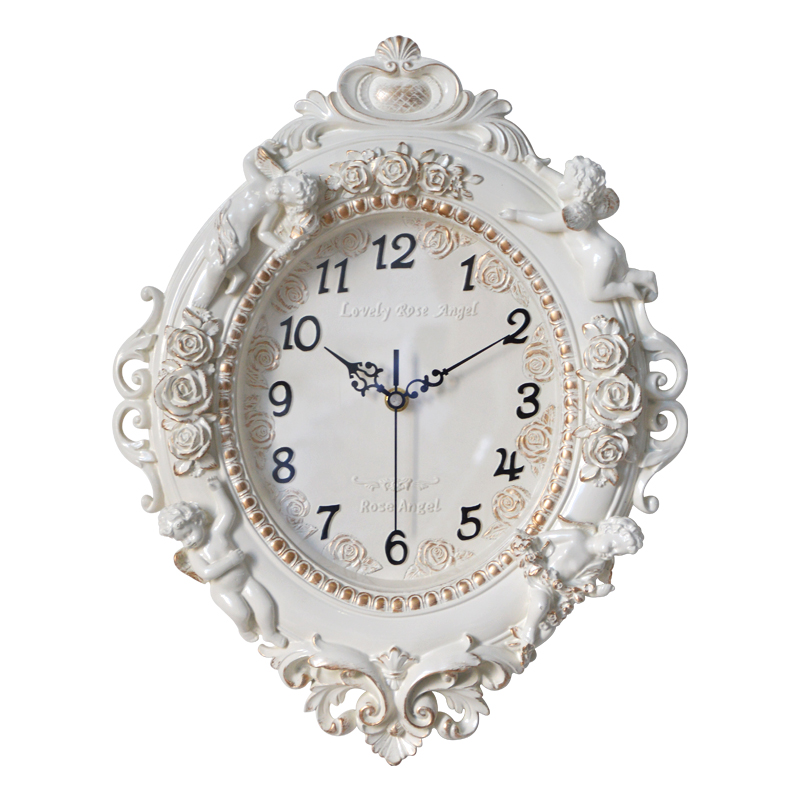 欧式装饰钟表创意客厅石英钟静音挂钟家用卧室艺术单面宾馆挂表