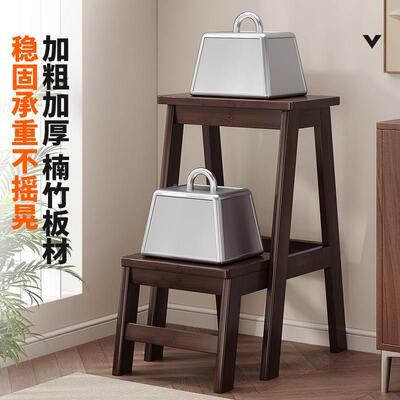家梯凳折叠梯人用字梯加厚梯椅凳子两高楼梯小梯登子置用物架楠竹