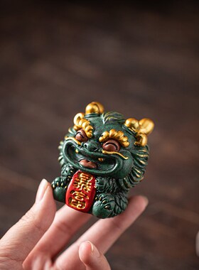 招财祥龙麒麟瑞小爱治愈系创意居办公饰礼品