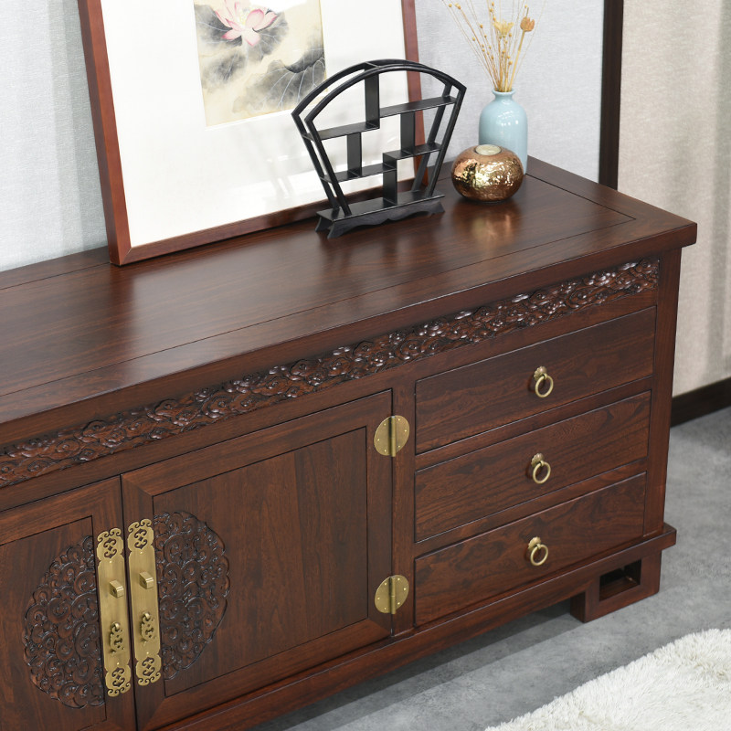 新老榆木电视柜整装全实木低柜客厅地柜古典视听矮柜