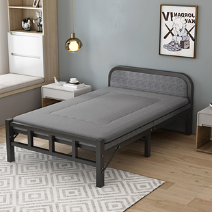办公午休床室宿舍硬板床简易 折叠床家用单人床出租屋铁床架可携式