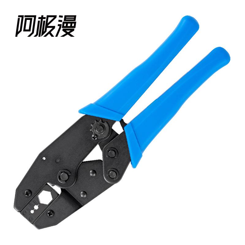 阿极漫 RG11/174/179/213同轴电缆棘轮压线钳三孔六角压接钳