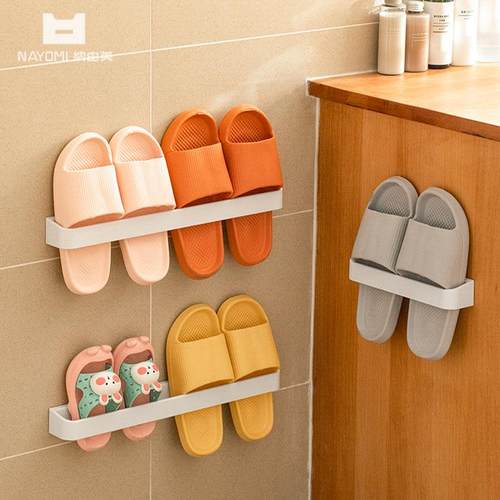 浴室拖鞋架免打孔卫生间鞋子壁挂沥水架子折叠入户门后神器置物架