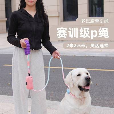 p链p绳狗狗牵引绳遛狗链子小中大型犬训犬防爆冲打结金毛宠物用品