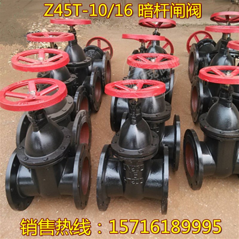 Z45T-10/16铸铁法兰暗杆闸阀铜芯铜杆契式闸阀DN65 80 100 150200