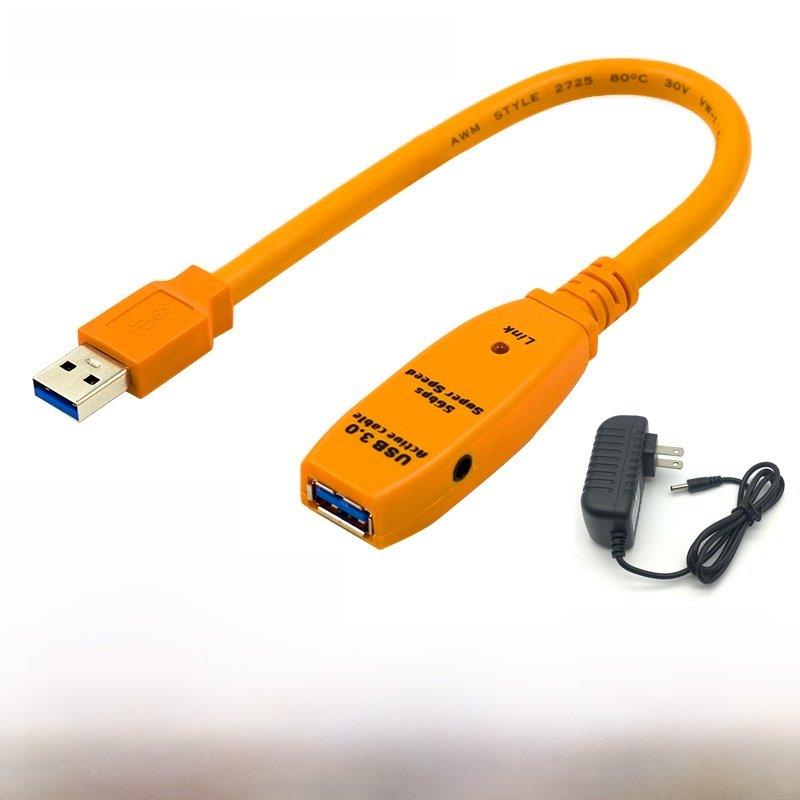 USB3.0信号放大器带电源USB公对母芯片摄像头触摸屏信号增强器线
