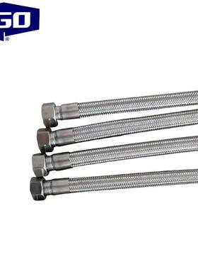 FGO不锈钢内丝波纹管金属编织软管蒸汽管平口内丝3/46分DN20400mm
