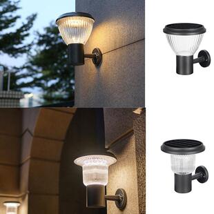 跨境太阳能墙壁灯简约花园墙门灯中式壁挂灯装饰户庭院外防水壁灯