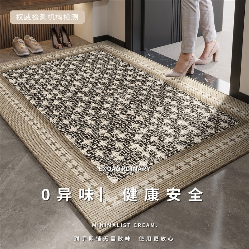 轻奢门口地垫进门入户门高级感耐脏防滑地毯门外入门垫可裁剪垫子