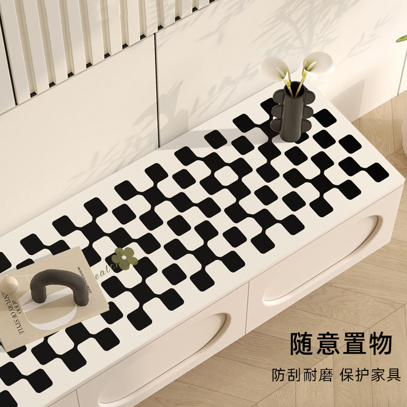 电视柜台c面保护垫子轻奢高级感餐柜桌垫防水防油悬空电视柜,居家布艺,桌布,淘宝优惠券,粉丝福利购,淘宝优惠卷