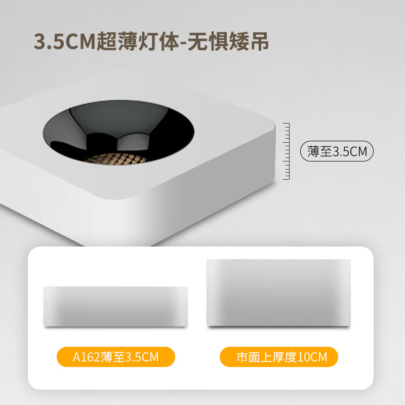 超薄明装单头双头三头n免悬吊式天花板无主灯斗胆灯客厅卧室吸顶