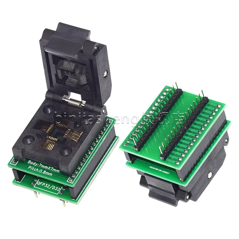 QFP-32 SA636 SA663烧录座 7x7 0.8mm烧录器适配器芯片转换测试座