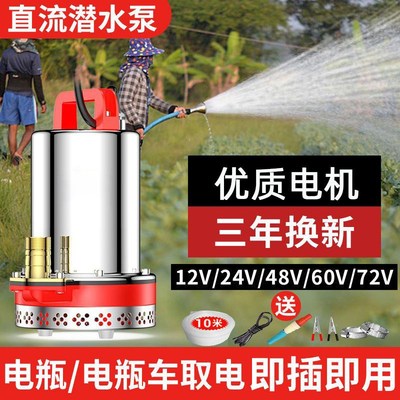 德国进口直流潜水泵12V24V48V60V72V家用抽水机电瓶车通用型电动