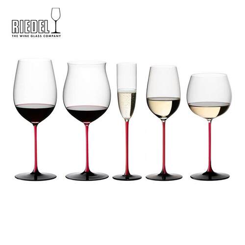 【礼物】RIEDEL红领结 黑领结红杆波尔多黑皮诺水晶红酒杯礼盒