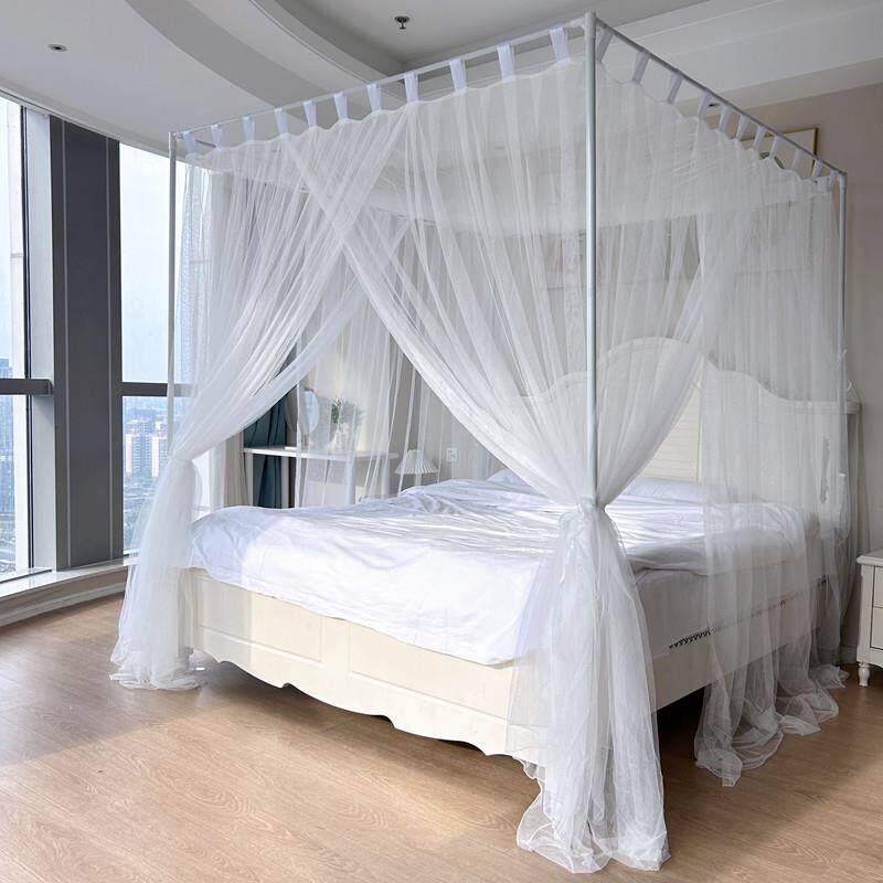穿杆可定制A类宫廷床帐蚊帐2025新款高级家用支架落地卧室床幔