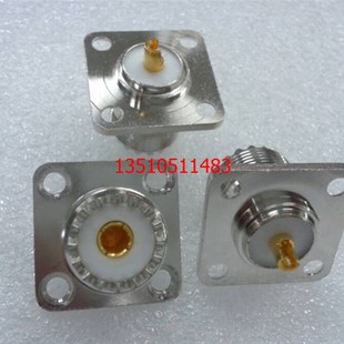 M母带法兰高频对讲机信号头UHF UHF KFD座 KF连接器 射频同轴UHF