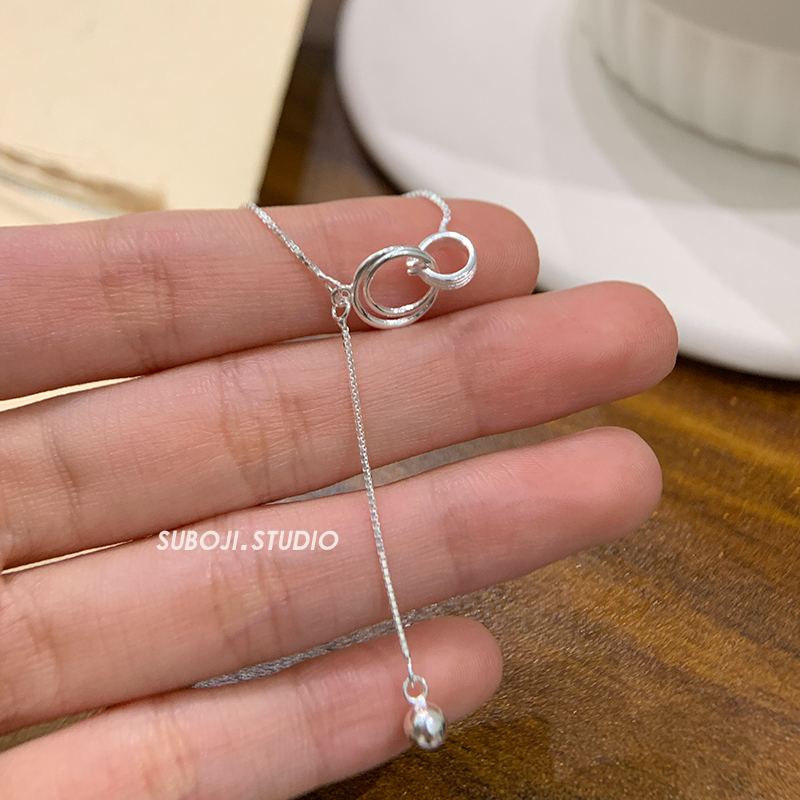 素泊集「几何圆环」项链纯银925