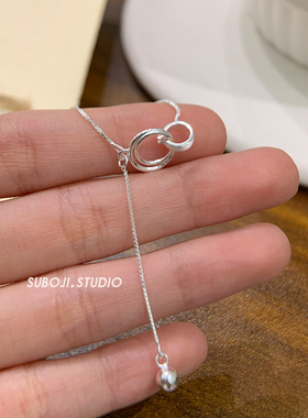 素泊集「几何圆环」项链纯银925