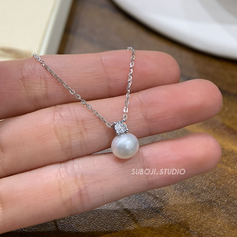 素泊集「戴妃珍珠」项链纯银925