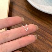 素泊集s999纯银养耳棒耳钉养耳洞耳环女小众高级银针耳饰睡觉免摘