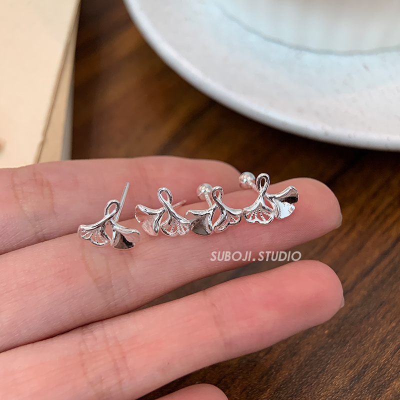 素泊集「镂空银杏叶」纯银999