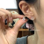 素泊集s999纯银葫芦耳钉女小众设计耳环高级精致耳饰养耳睡觉免摘