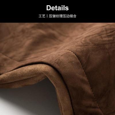 柏斯Kh高aki麂皮绒棕色沙发抱枕级洛枕BB2297感轻奢样板间头内胆