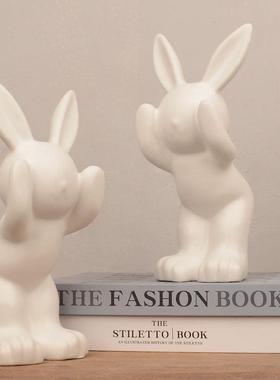 房间柜书房书书挡摆兔子书立柜高级感客厅酒柜玻件璃电视柜DDT-09