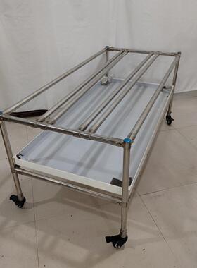 花XKP加厚202不锈，钢兰花架，整体水盘抗花老化架，可移动可调节