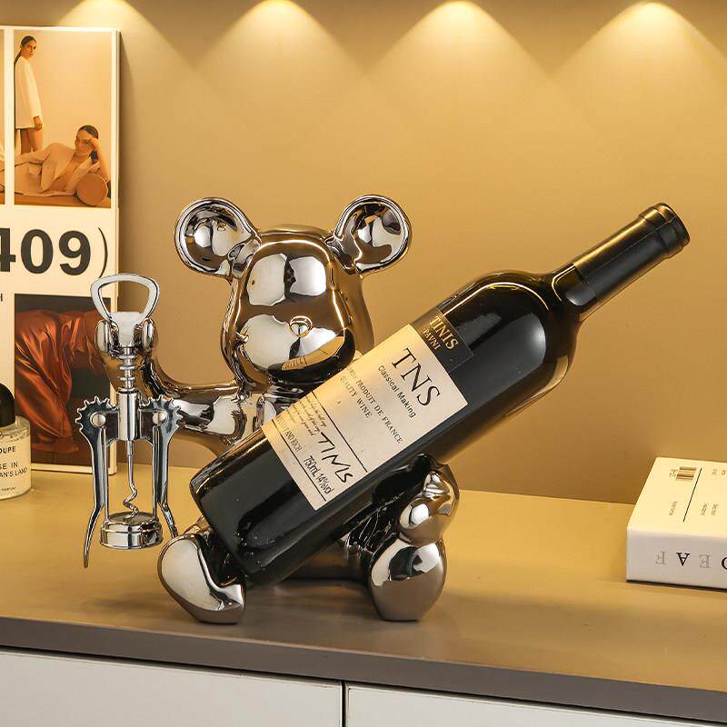 暴力熊酒托 托居红酒酒摆件家架居客厅桌面暴力熊酒柜电视柜装饰