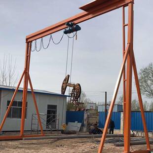 山东家直销电动无轨移动式龙门架道直行轨门龙吊厂门式起重机MHJ