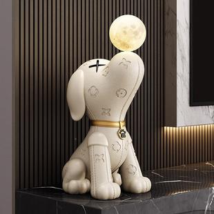 比格犬网红公仔视旁大型装落地柜摆件客厅饰高电档开业乔迁S234礼