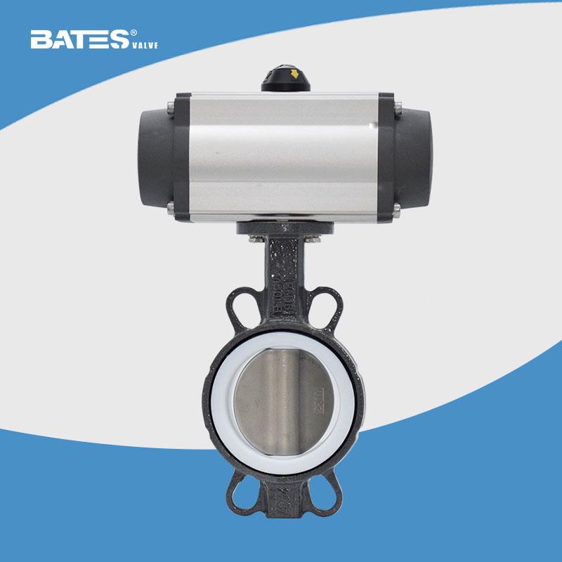 气动碳钢四氟蝶阀D61F-p716C铸钢蝶阀铸钢气动蝶4阀30阀芯