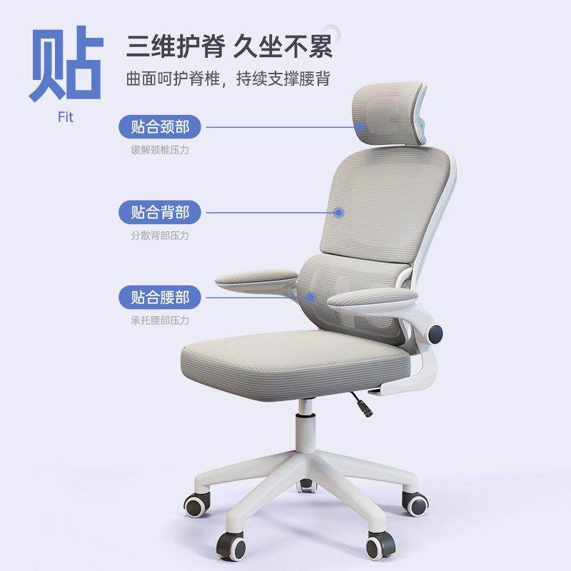 电脑椅子舒服久坐3796护腰办公椅家用体工卧电竞椅室书学桌靠背转