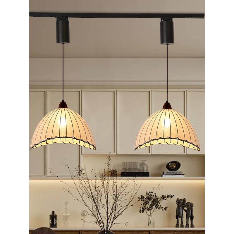 中励昌中计式覆古餐厅吊JDO灯饭侘寂风覆古设师古风布艺厅吧台轨,家装灯饰光源,餐厅吊灯,淘宝优惠券,粉丝福利购,淘宝优惠卷