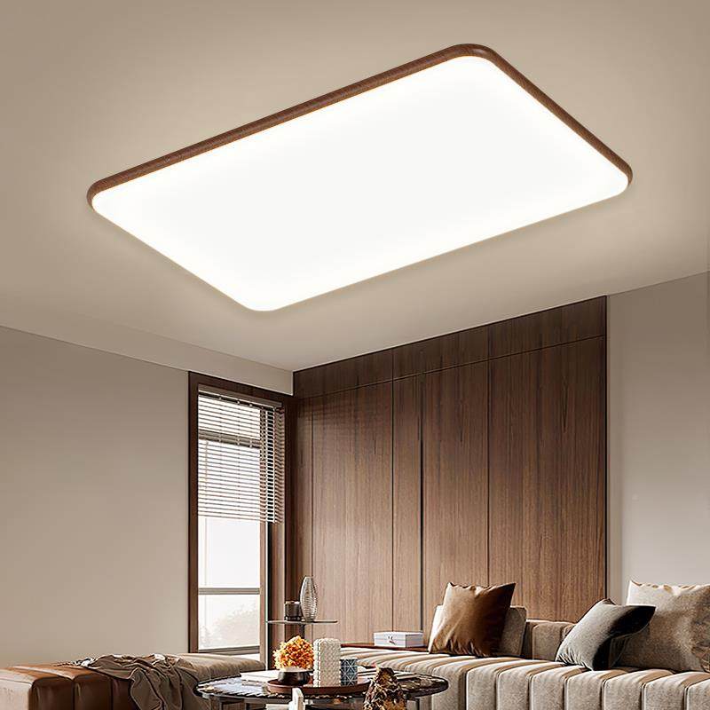 中风客色厅吸顶灯超古薄全光谱现代简约胡桃木2025JSP新款全屋套