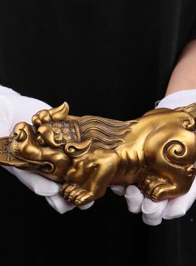 全铜貔貅摆办公摆件茶SD987441宠工件艺品纯黄铜全风水皮丘招小财