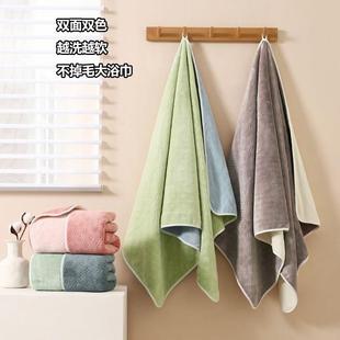 玉颜加大浴巾家用男女士比纯棉全棉吸水洗澡速干毛巾情侣成人裹巾
