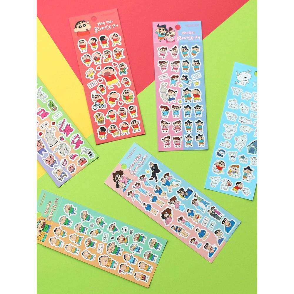 韩国flying whales可爱小新卡通白边贴纸手账咕卡DIY创意装饰贴画,文具电教/文化用品/商务用品,贴纸/立体贴纸,淘宝优惠券,粉丝福利购,淘宝优惠卷