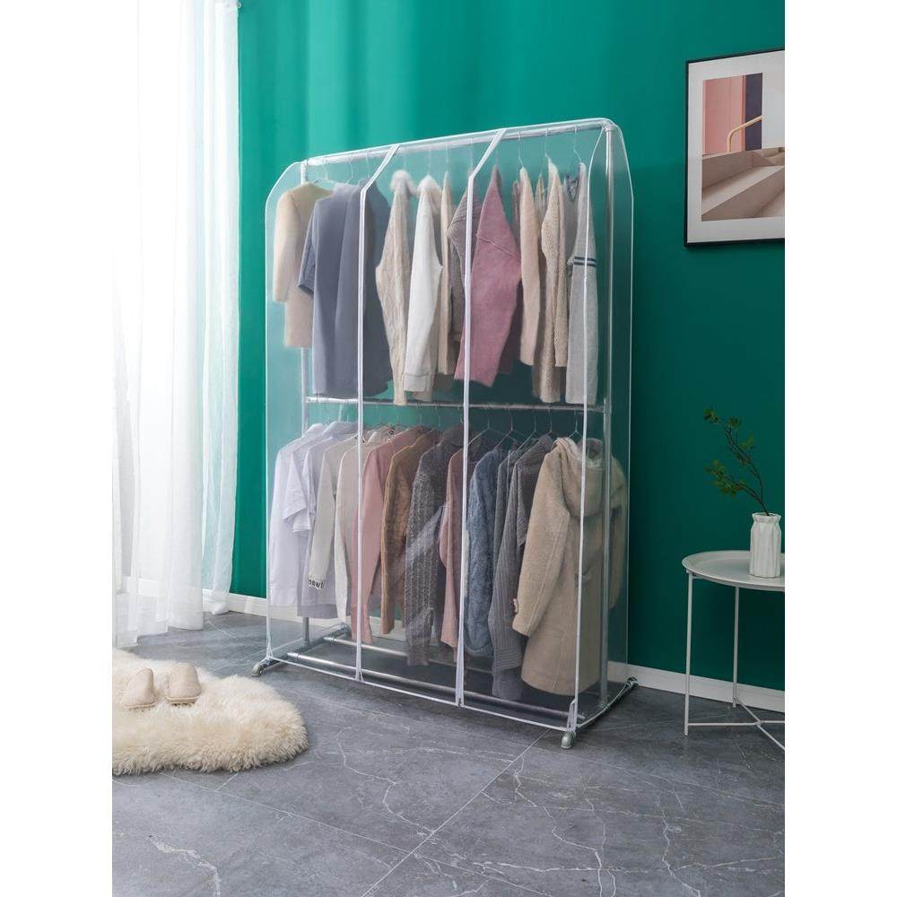 带防尘罩晾衣架落地晒衣架宿舍用挂衣服遮尘凉衣服晒被架置物收纳,收纳整理,置地/升降晾晒衣架,淘宝优惠券,粉丝福利购,淘宝优惠卷