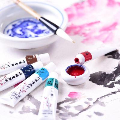 美邦奇富中国画颜料单品12Ml/32Ml大容量中国画山水漆水墨颜料