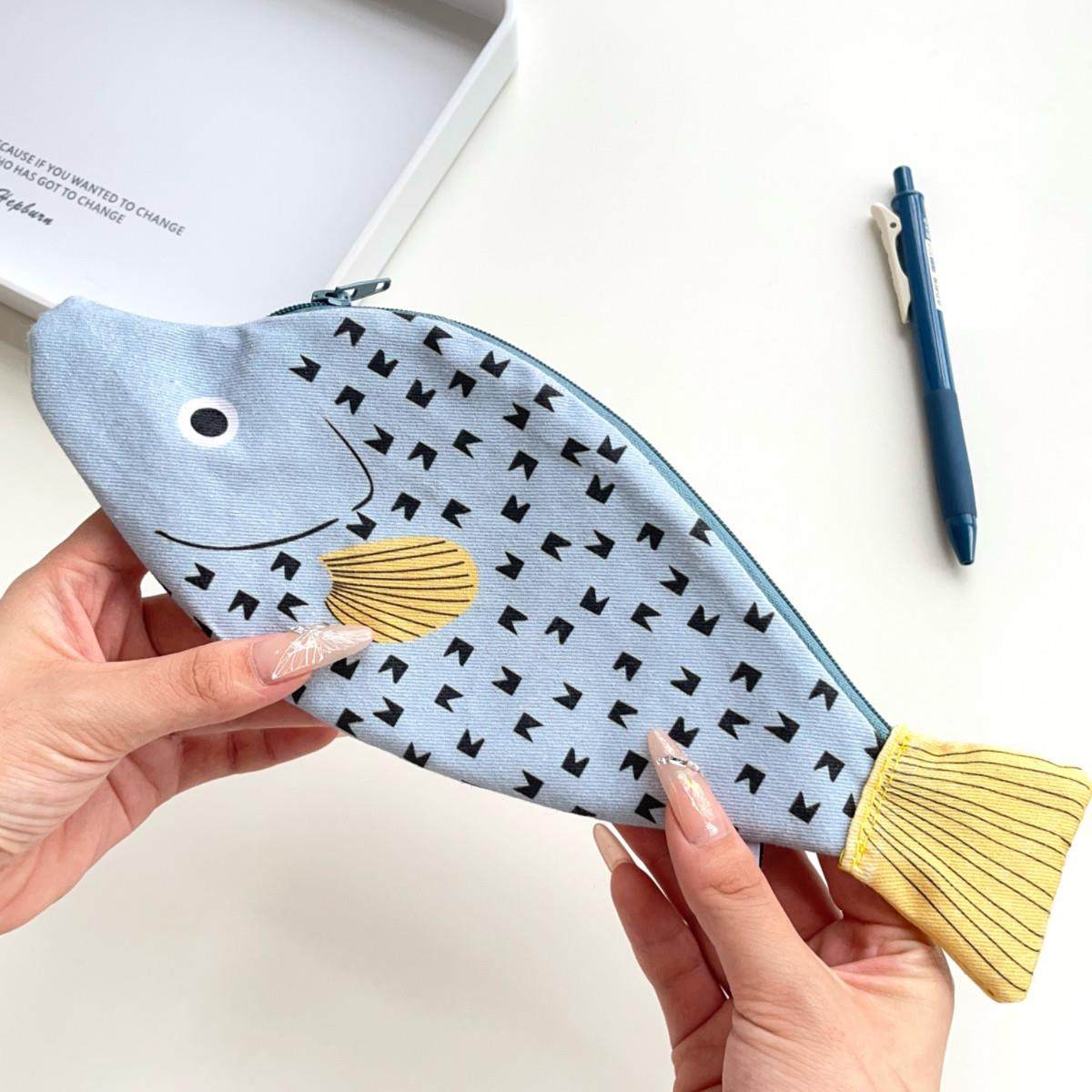 Don Fish同款小鱼石斑鱼笔袋文具学生收纳包可爱搞怪创意文具袋,文具电教/文化用品/商务用品,笔袋,淘宝优惠券,粉丝福利购,淘宝优惠卷